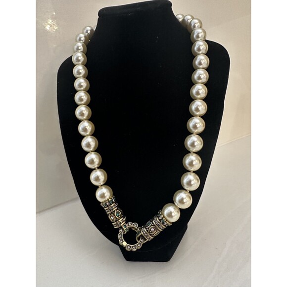 Heidi Daus Faux Pearl Swarovski Rhinestone Accents 18